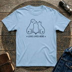 Love Lives Here Dog & Cat T-Shirt — Pet Lover Tee