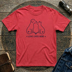 Love Lives Here Dog & Cat T-Shirt — Pet Lover Tee
