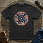 Patriotic USA Flag inspired Sacred Geometry Tee