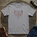 USA Flag Inspired Minimal Line Art Eagle Tee