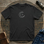 Crescent Moon & Stars — Minimal Night Sky Graphic T-Shirt