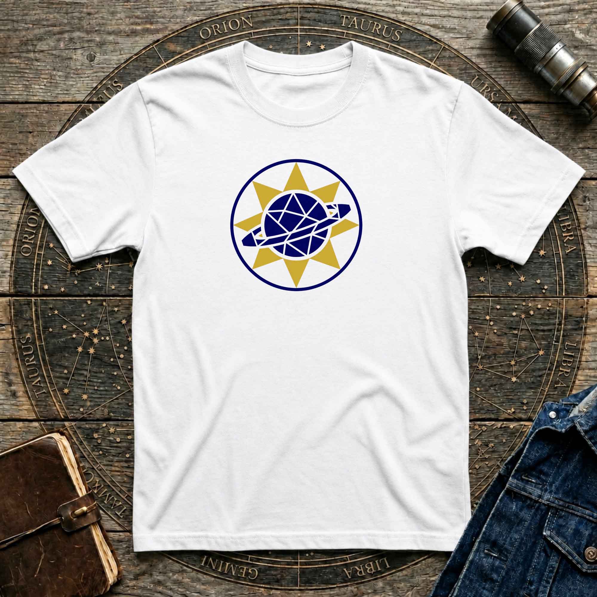 Solar System Inspired Geometric Graphic Tee