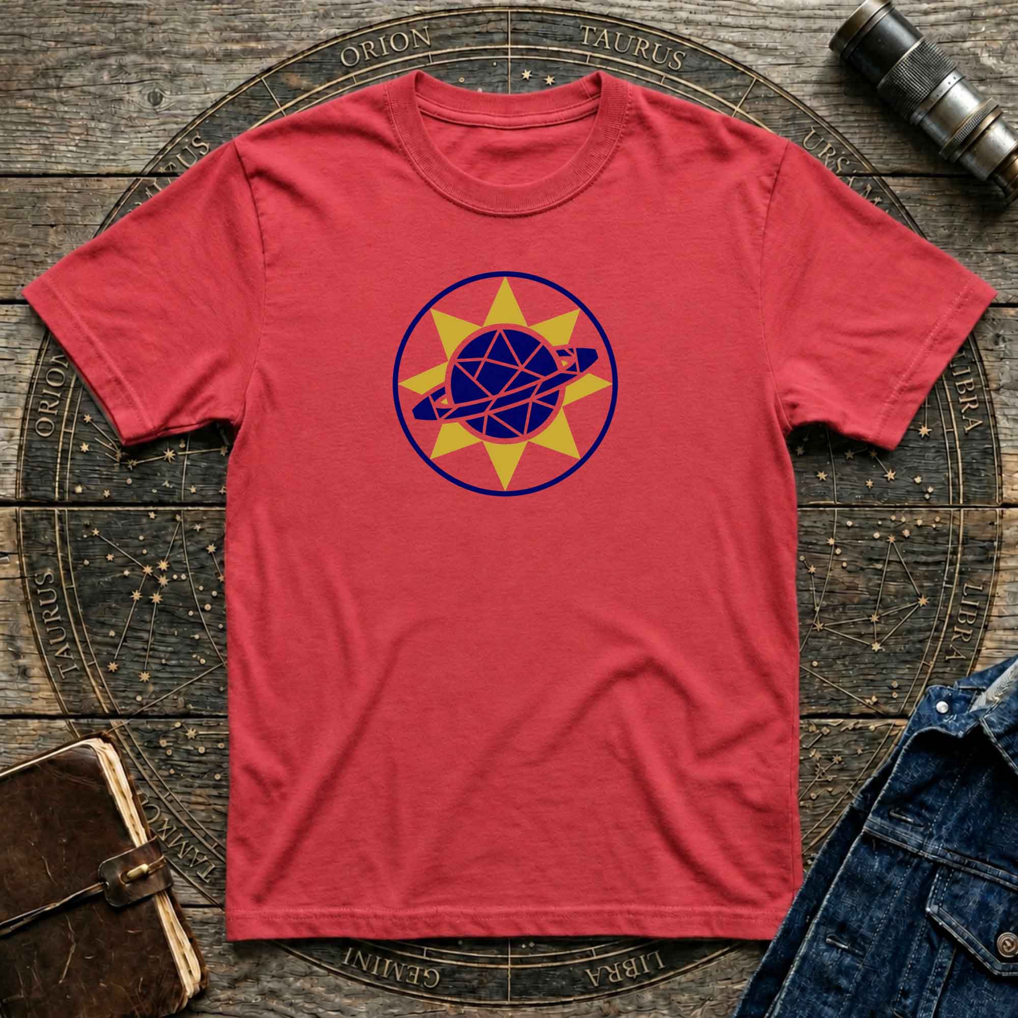 Solar System Inspired Geometric Graphic Tee
