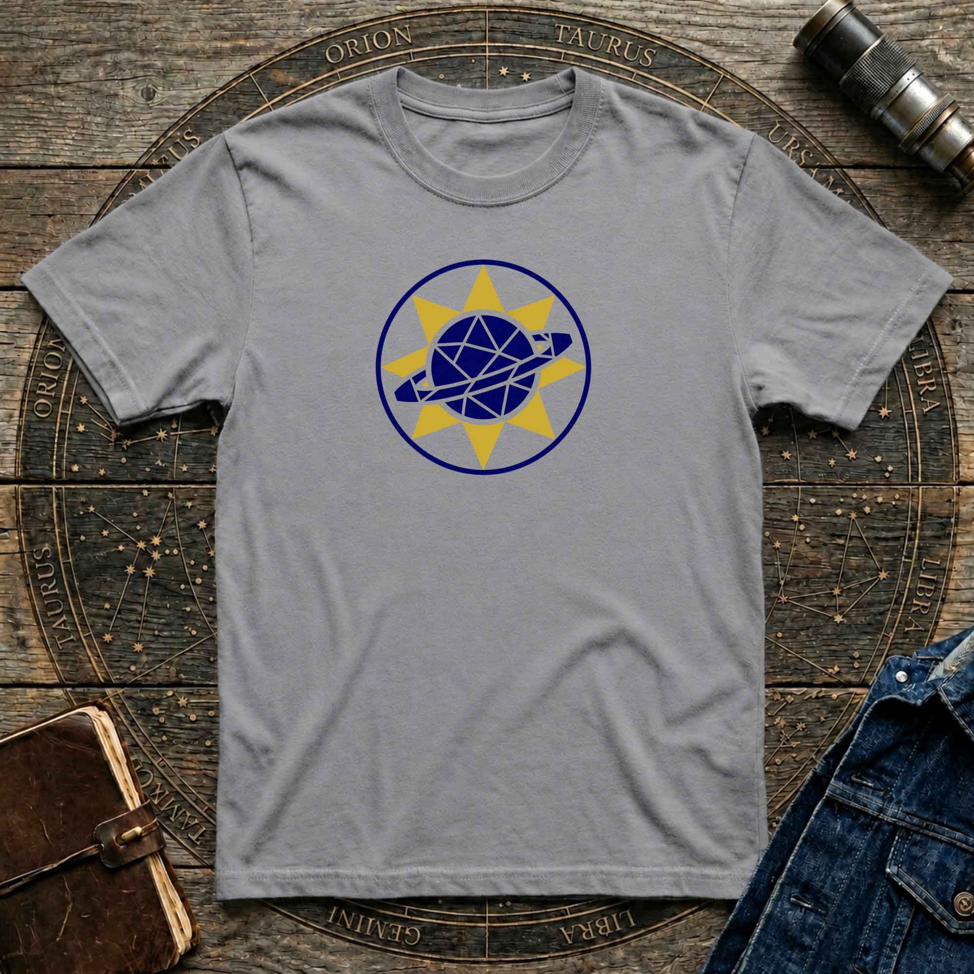 Solar System Inspired Geometric Graphic Tee