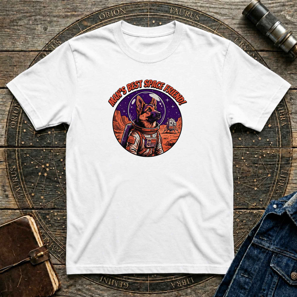 Man's Best Space Friend Astronaut Dog Graphic Tee
