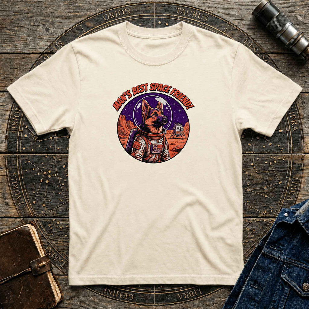 Man's Best Space Friend Astronaut Dog Graphic Tee