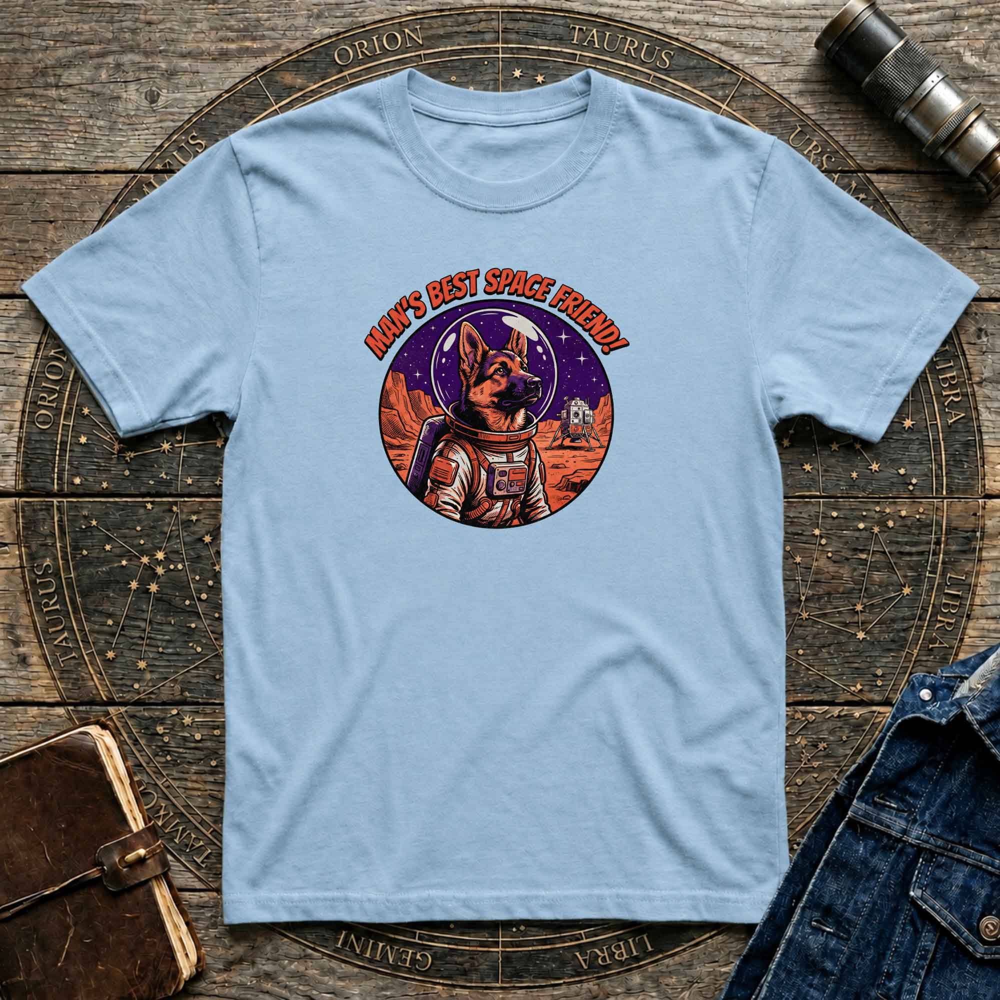 Man's Best Space Friend Astronaut Dog Graphic Tee