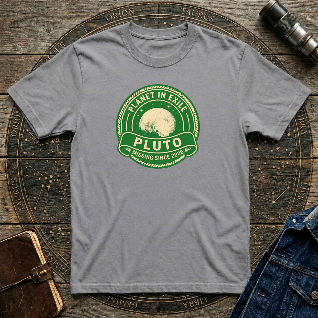 Pluto 'Planet in Exile' Vintage Badge T‑Shirt