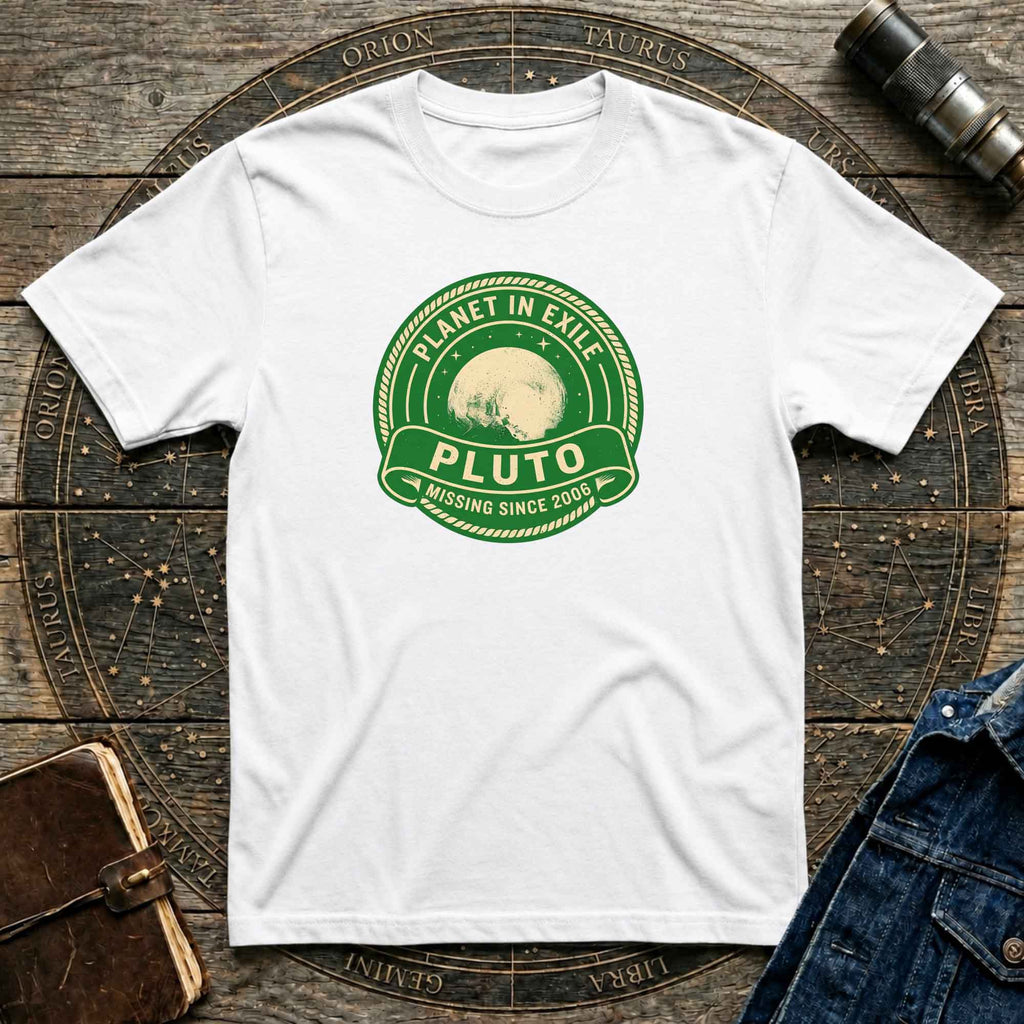 Pluto 'Planet in Exile' Vintage Badge T‑Shirt