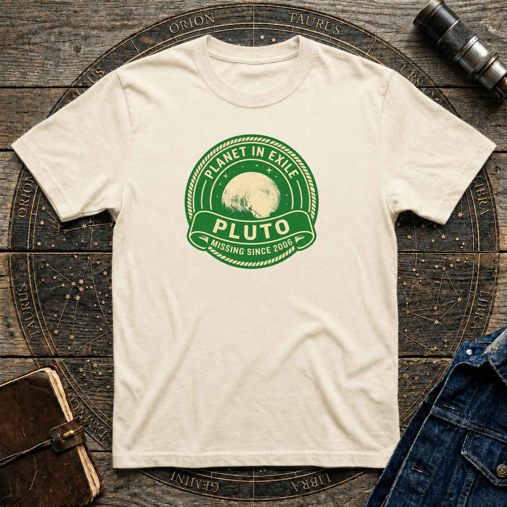 Pluto 'Planet in Exile' Vintage Badge T‑Shirt