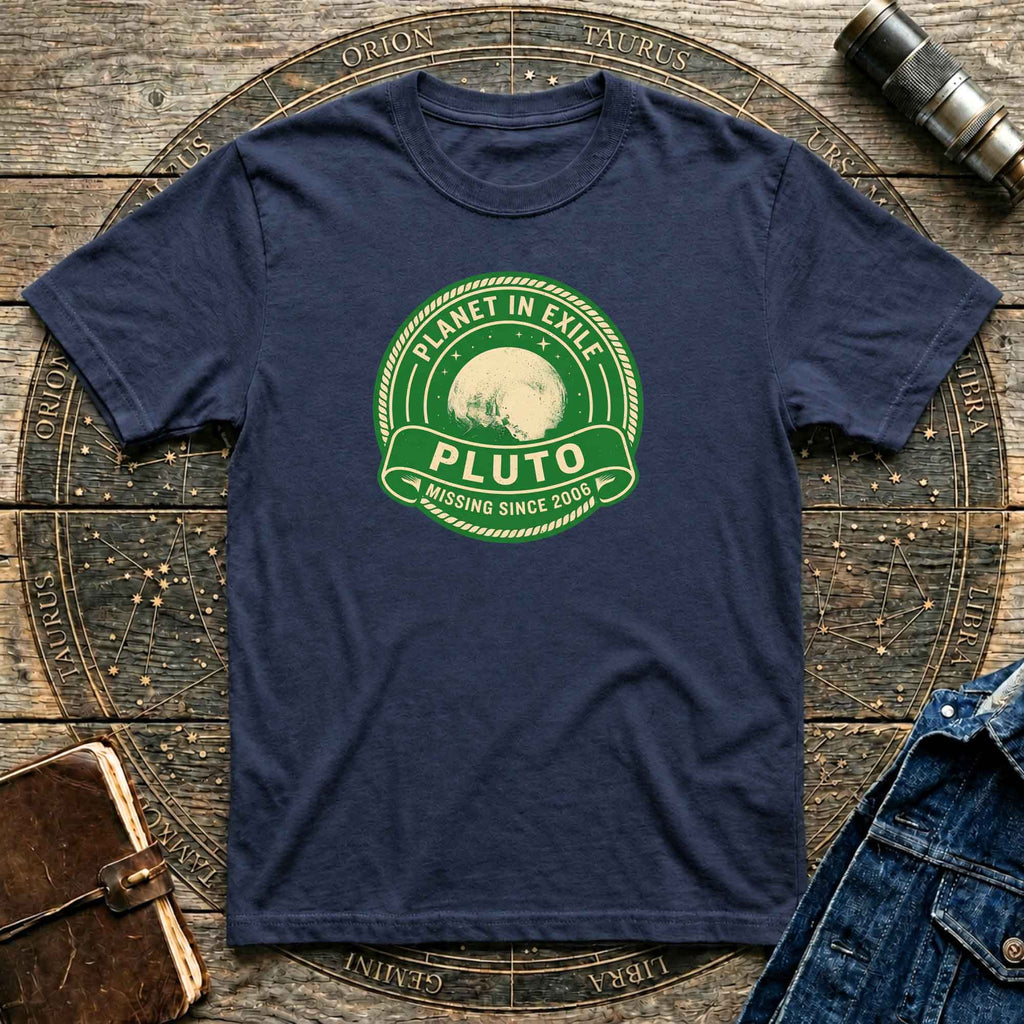 Pluto 'Planet in Exile' Vintage Badge T‑Shirt