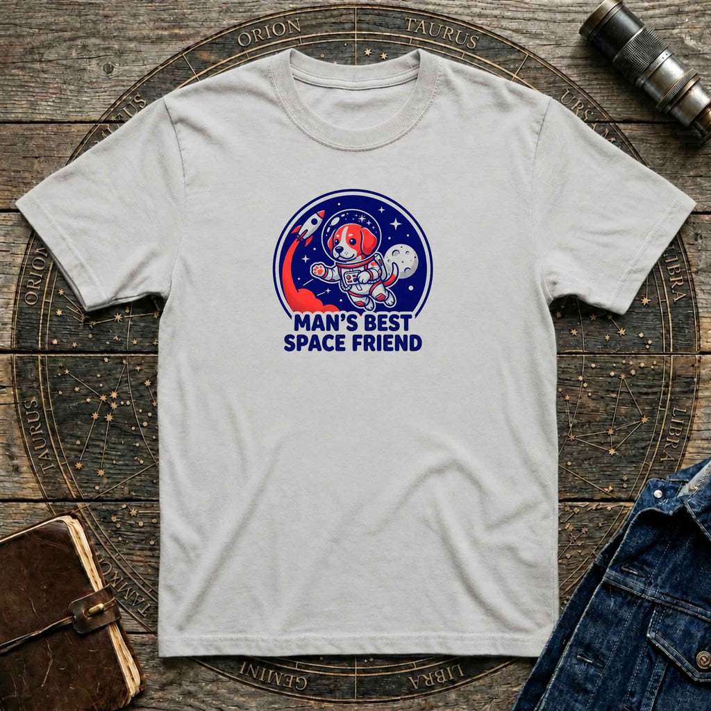 Astronaut Dog Retro T-Shirt