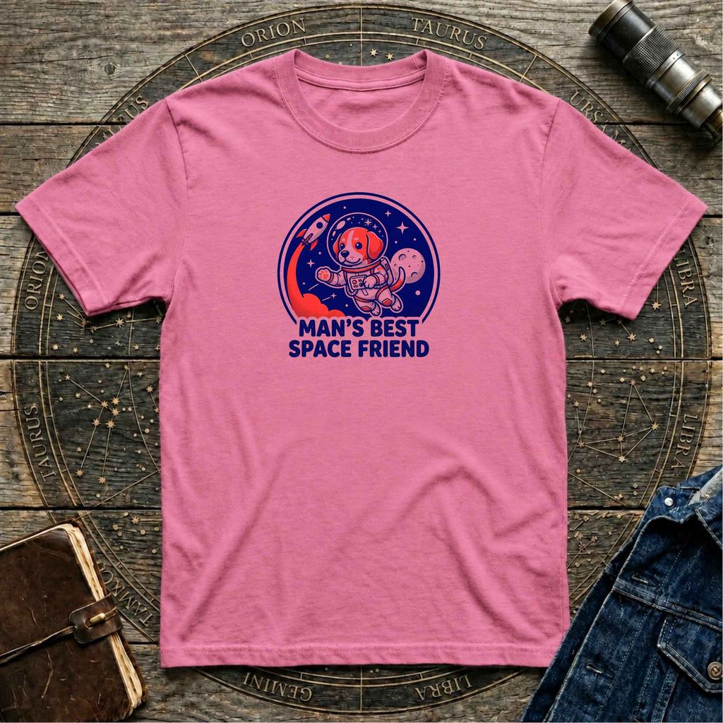 Astronaut Dog Retro T-Shirt