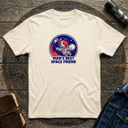 Astronaut Dog Retro T-Shirt