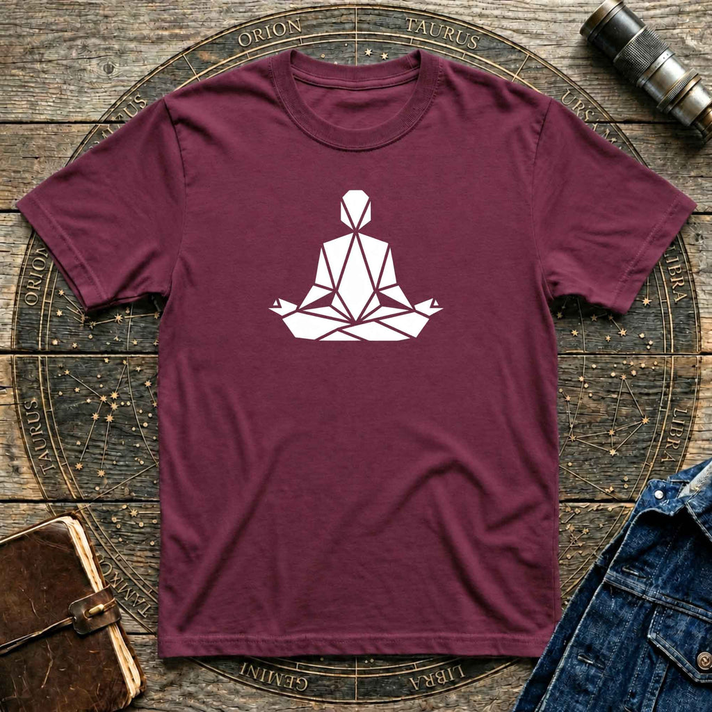 Geometric Lotus Pose Meditation Tee