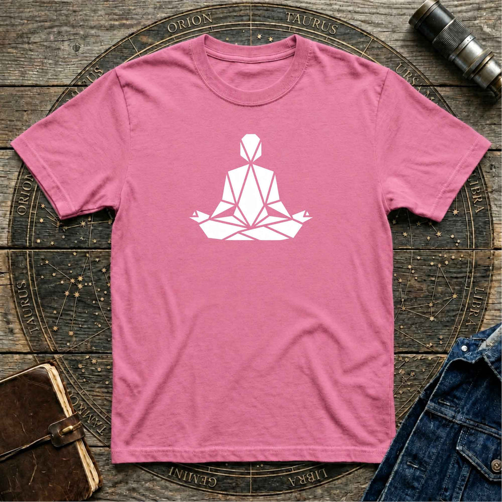 Geometric Lotus Pose Meditation Tee