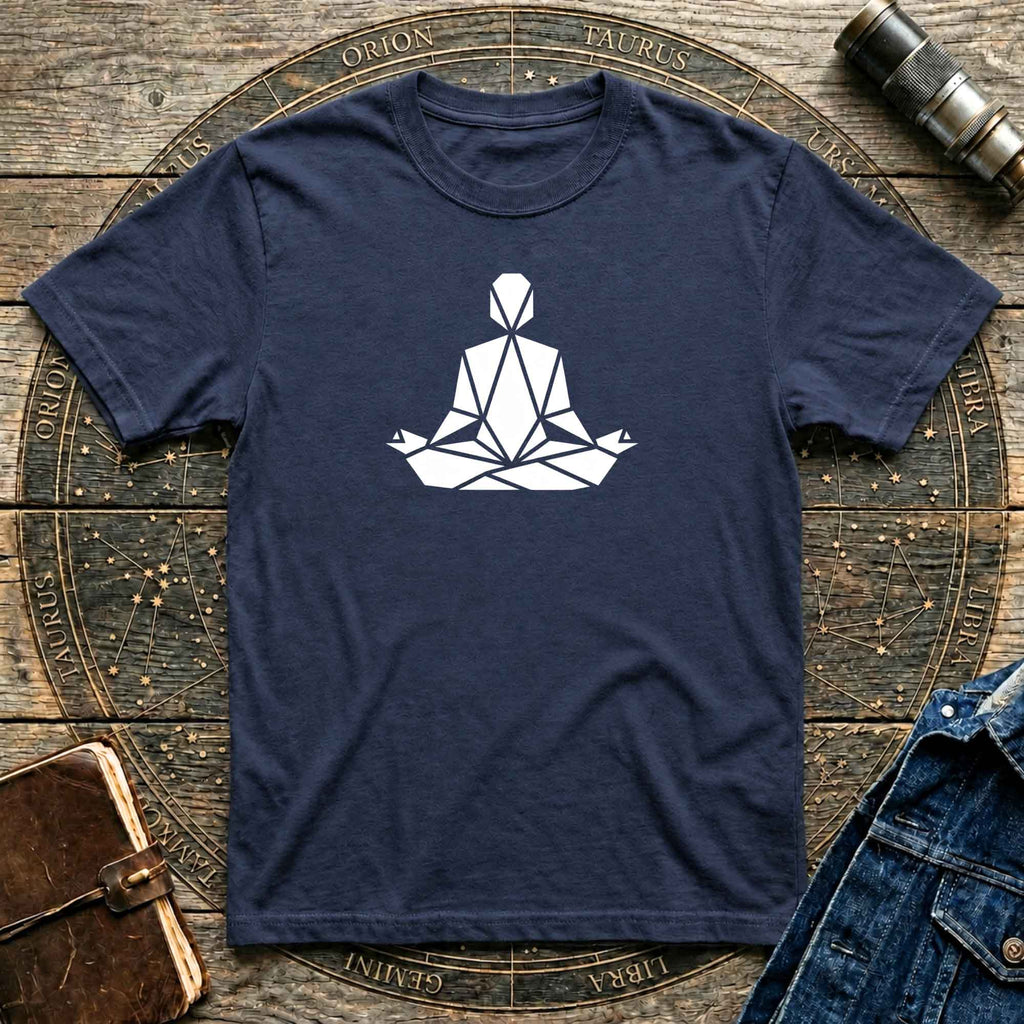 Geometric Lotus Pose Meditation Tee