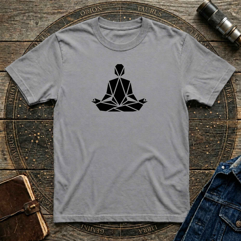 Geometric Lotus Pose Meditation Tee