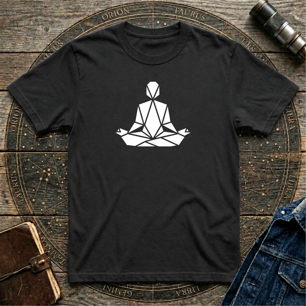 Geometric Lotus Pose Meditation Tee