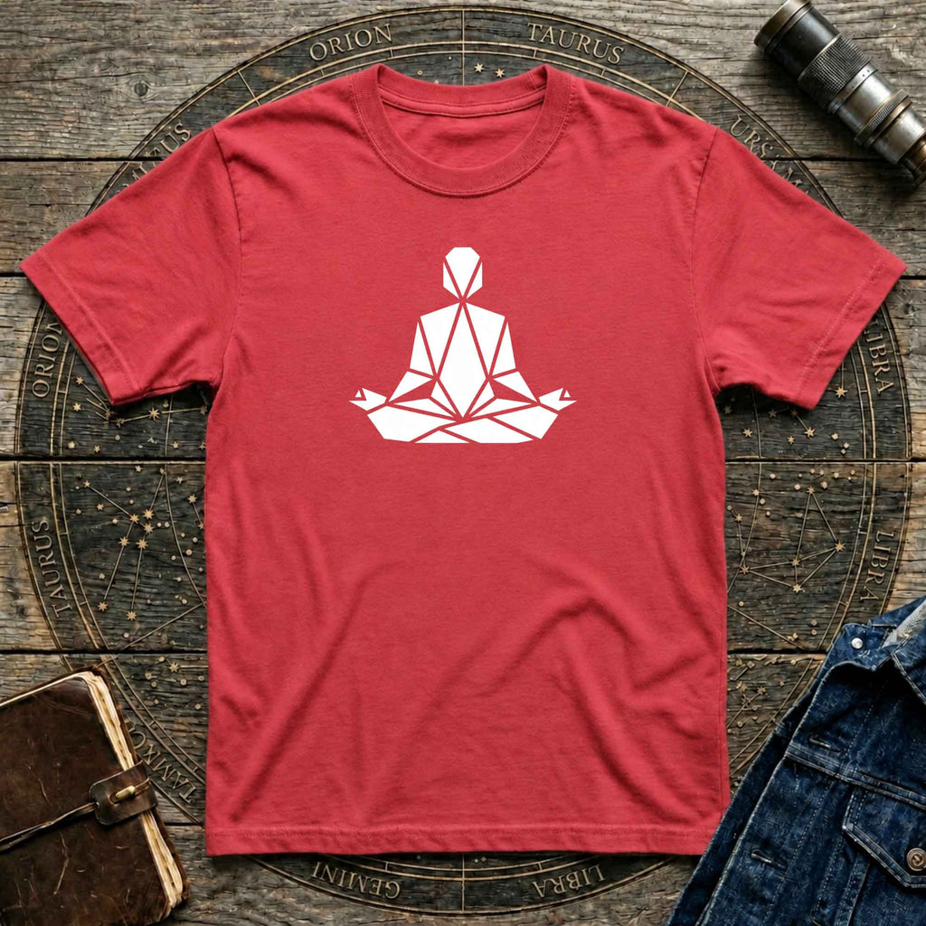 Geometric Lotus Pose Meditation Tee