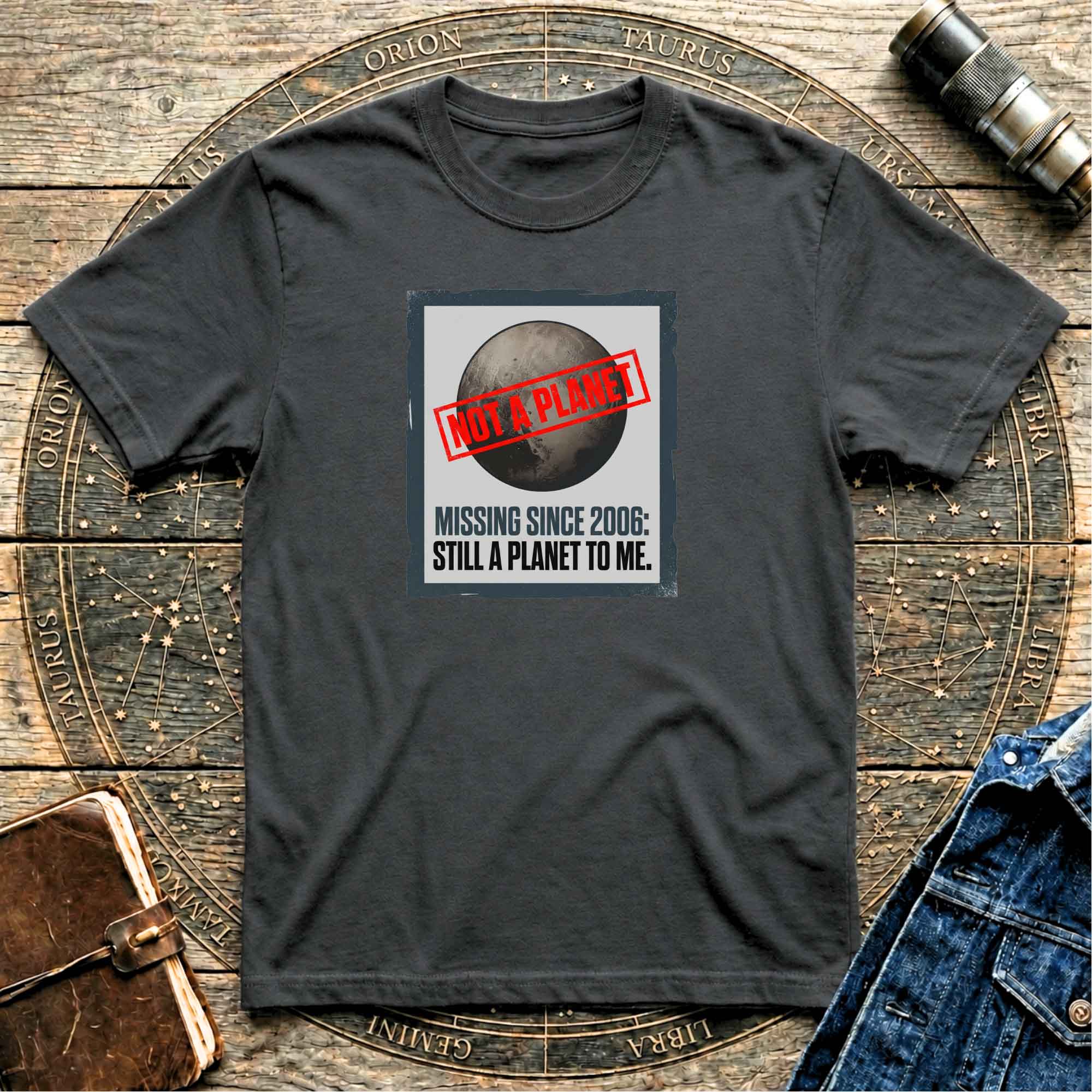 Nostalgic Pluto 'Missing Since 2006' Retro Space Tee