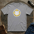 Bold Yellow & White Lion Face Graphic T-Shirt
