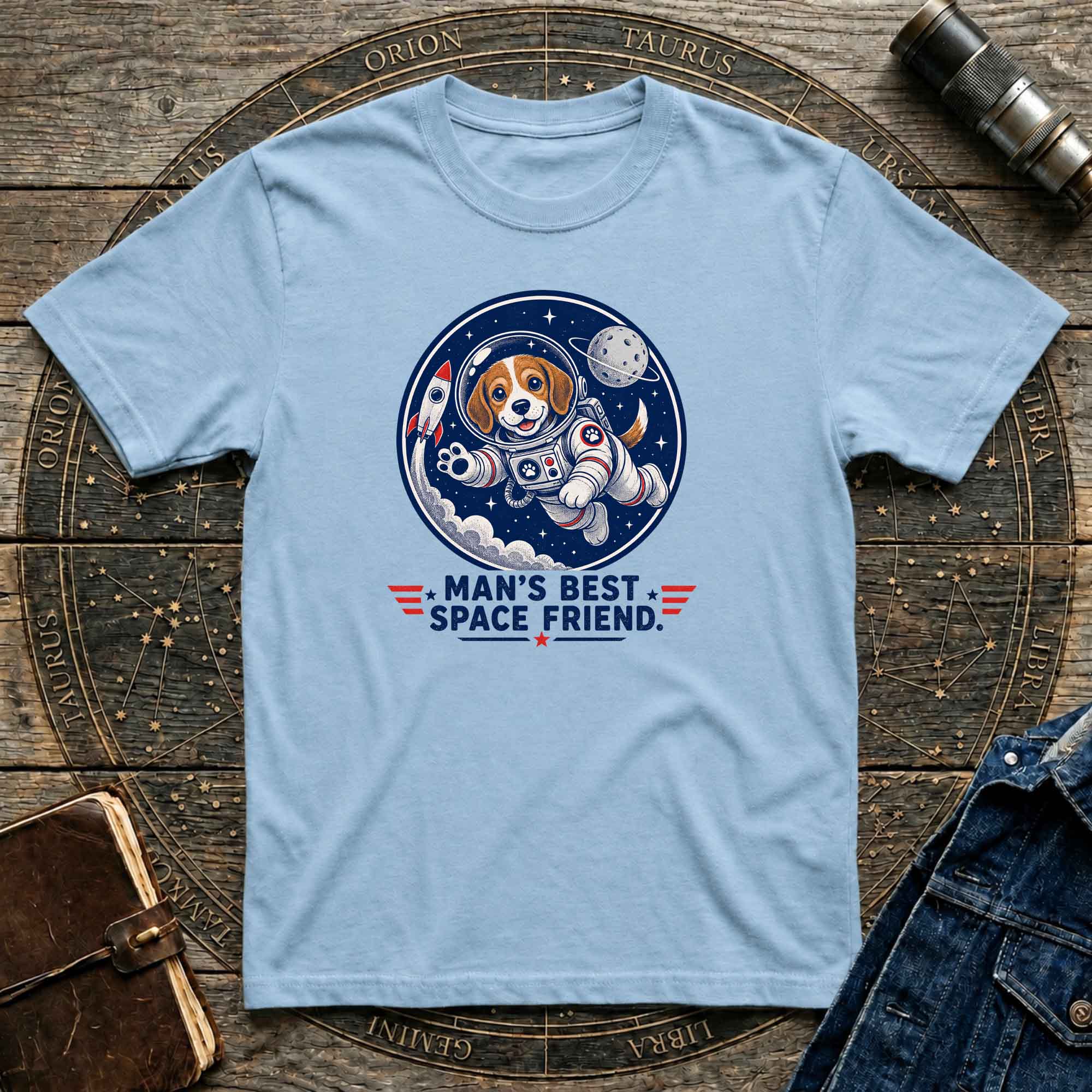 Cute Astronaut Dog  — "Man's Best Space Friend" Graphic Tee