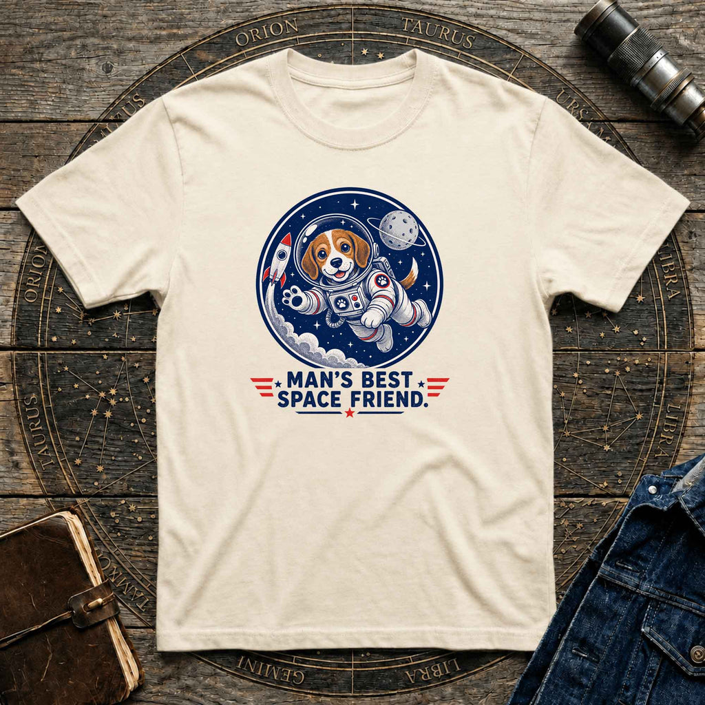 Cute Astronaut Dog  — "Man's Best Space Friend" Graphic Tee