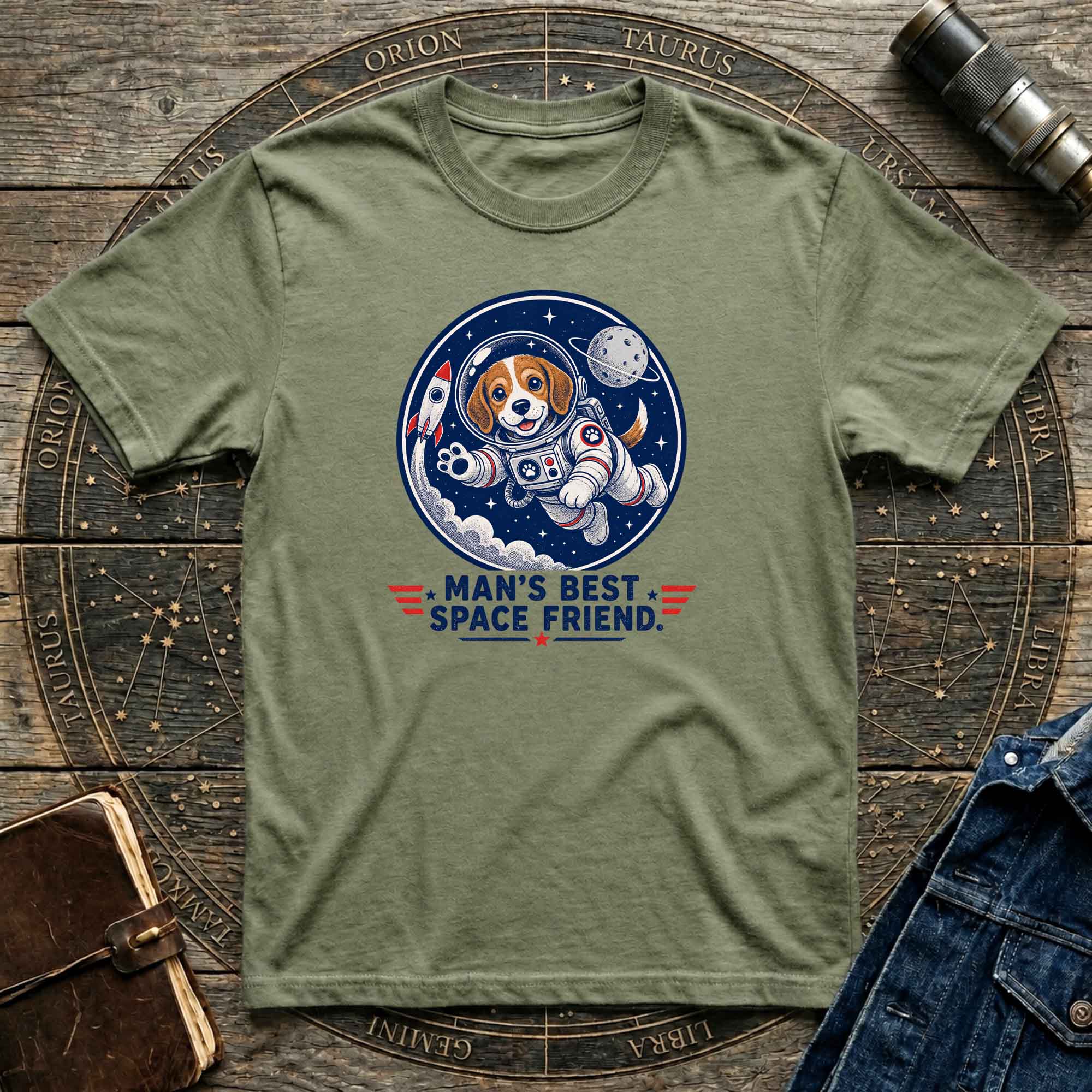 Cute Astronaut Dog  — "Man's Best Space Friend" Graphic Tee