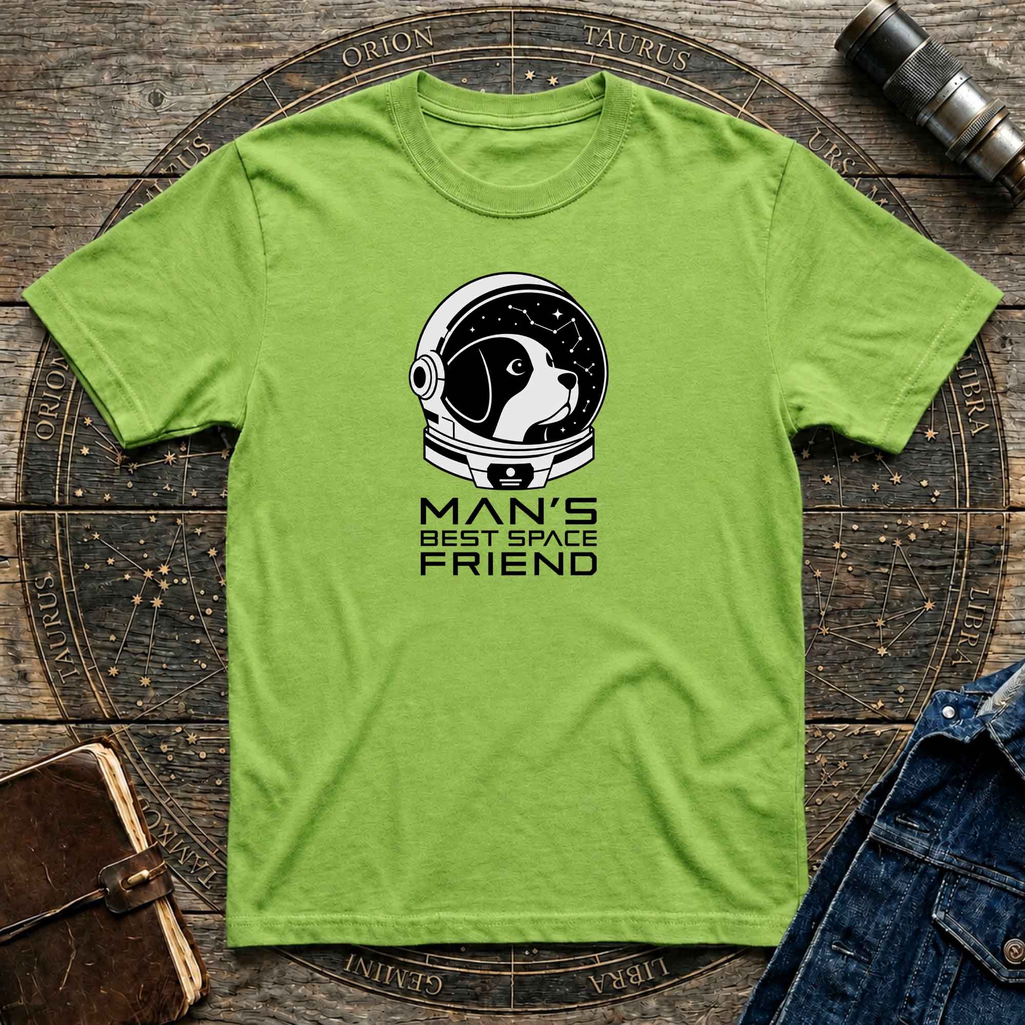 "Man's Best Space Friend" Minimal Space Pup Tee