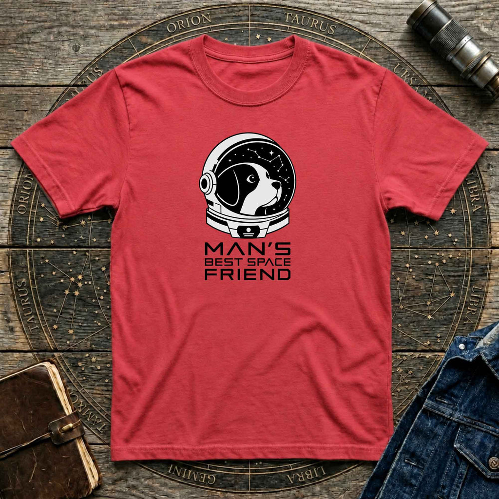 "Man's Best Space Friend" Minimal Space Pup Tee