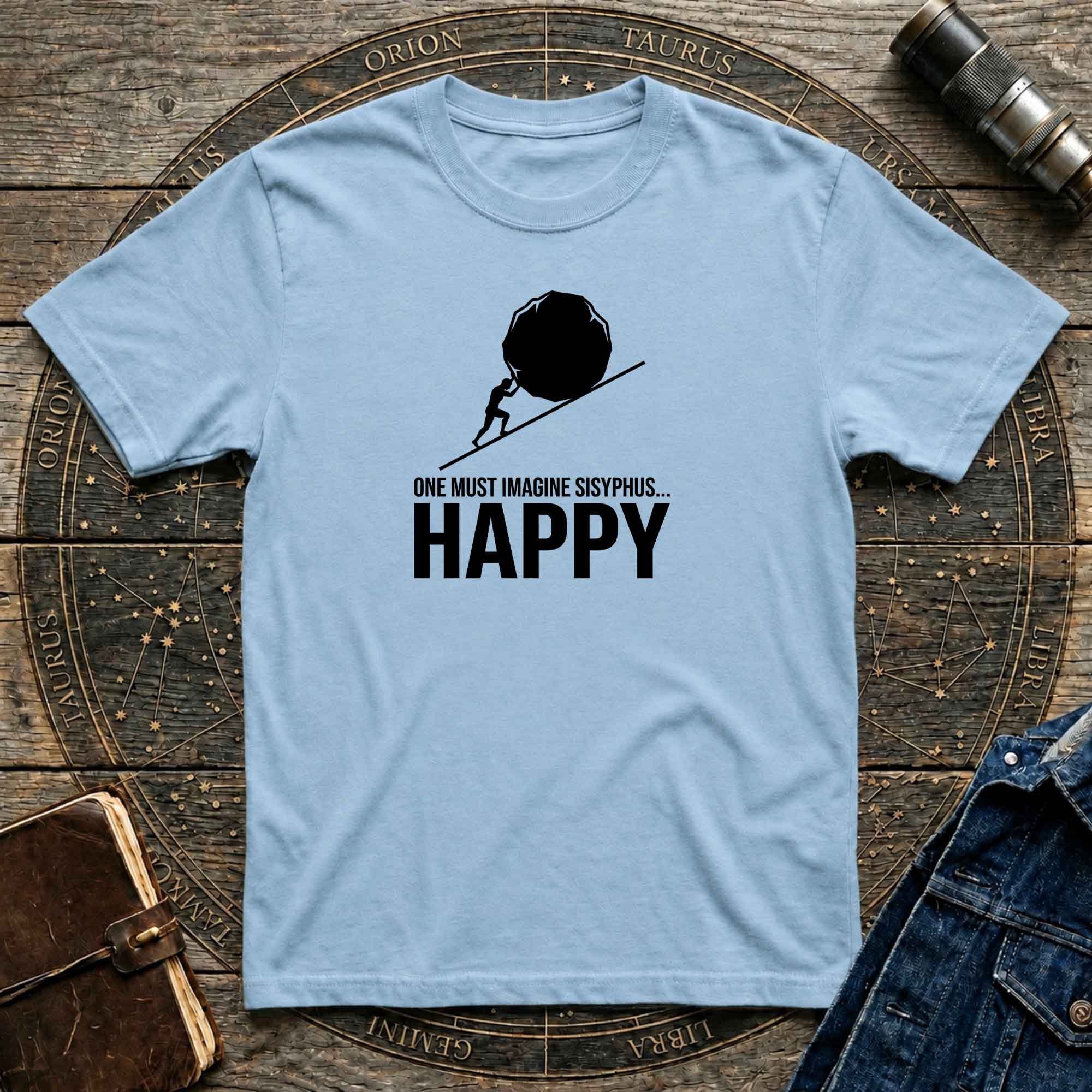 Sisyphus Happy Minimalist T-Shirt