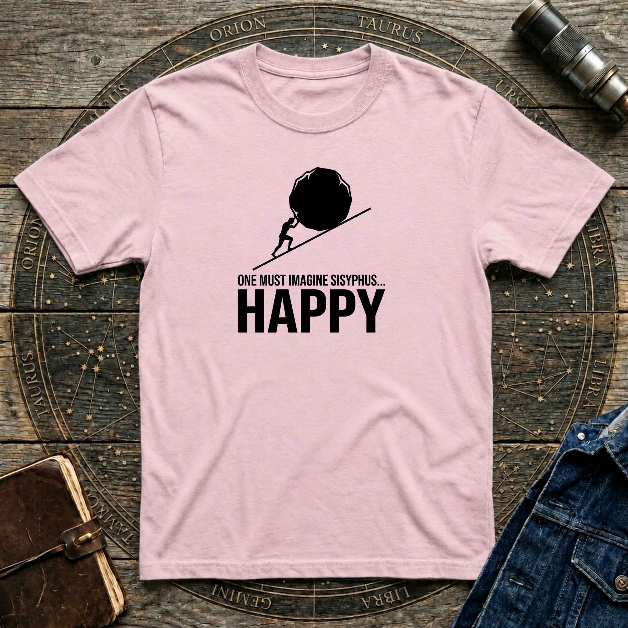 Sisyphus Happy Minimalist T-Shirt