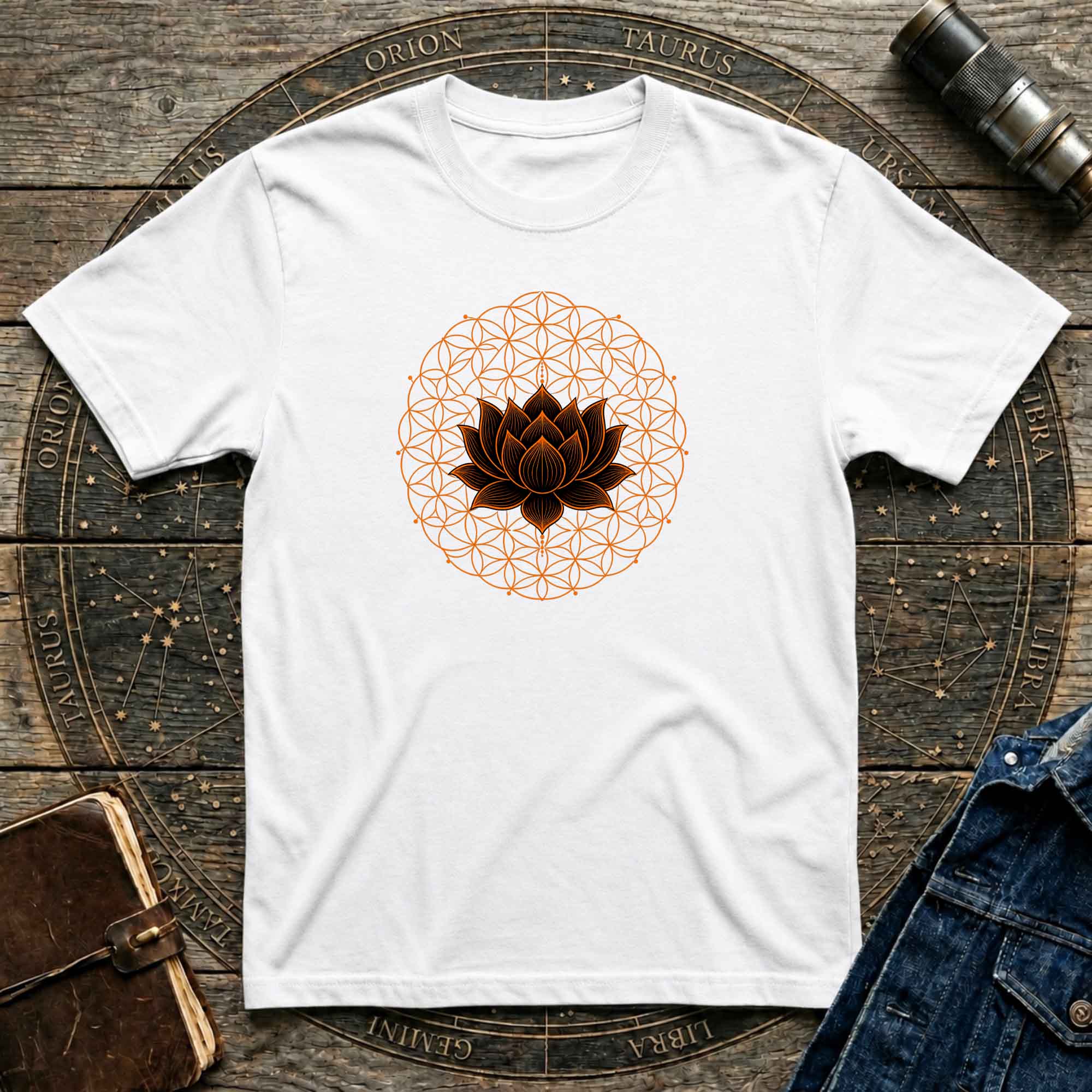 Lotus Mandala Sacred Geometry Tee