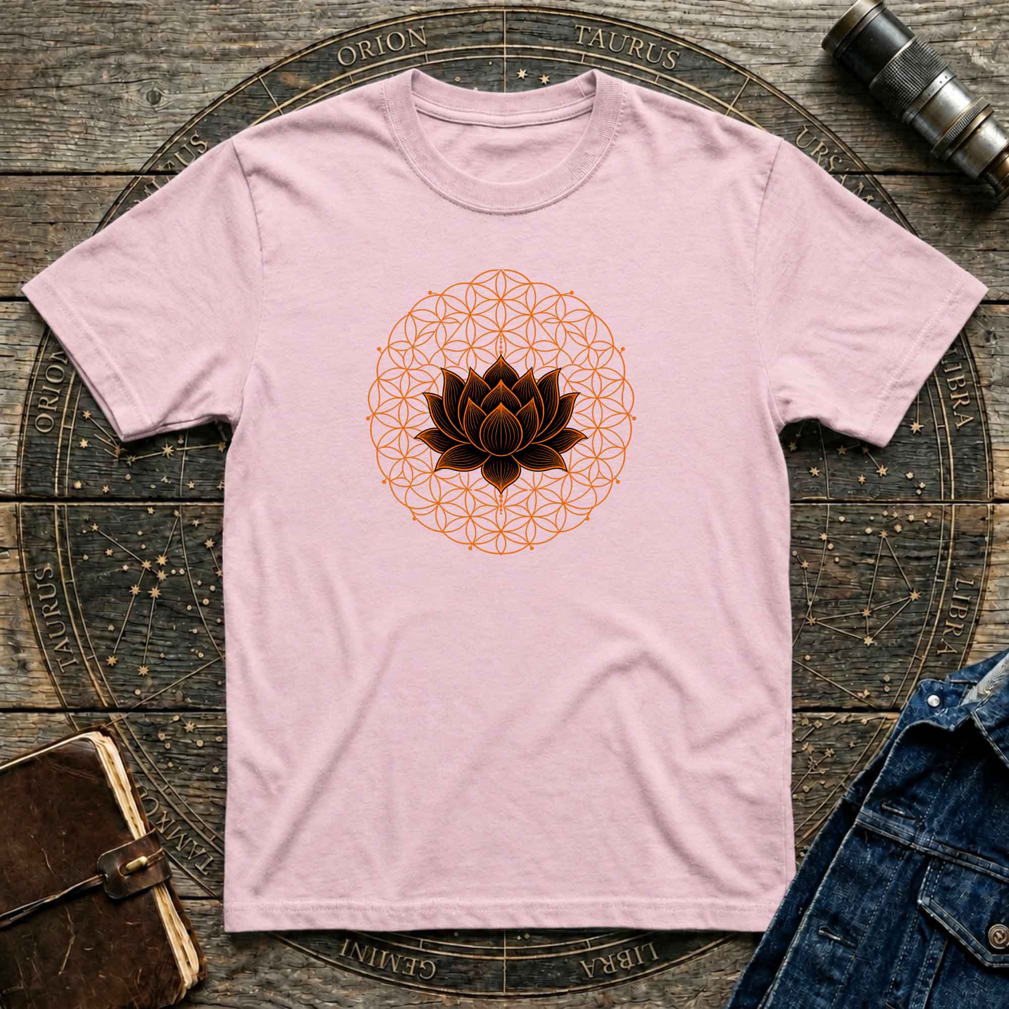 Lotus Mandala Sacred Geometry Tee