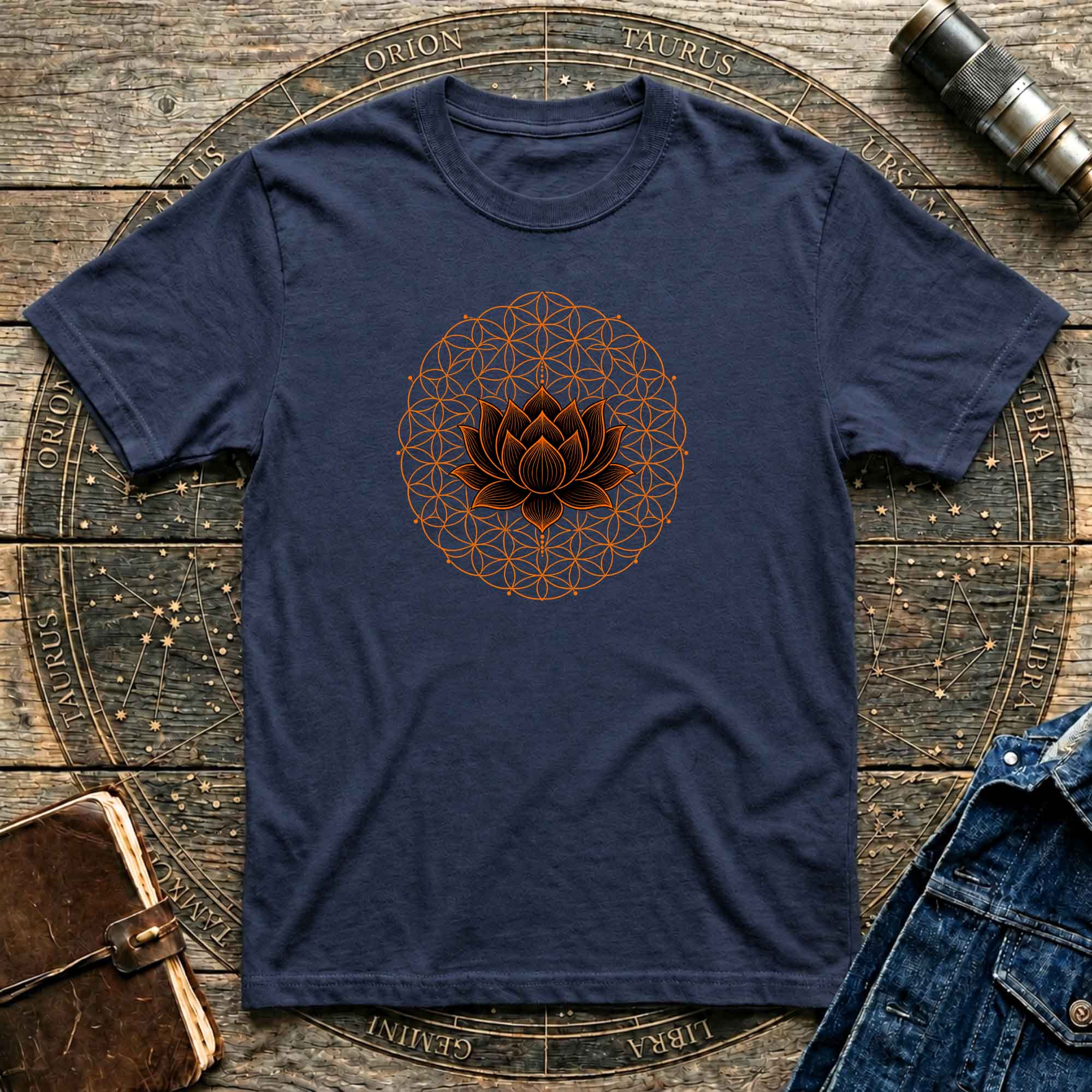 Lotus Mandala Sacred Geometry Tee