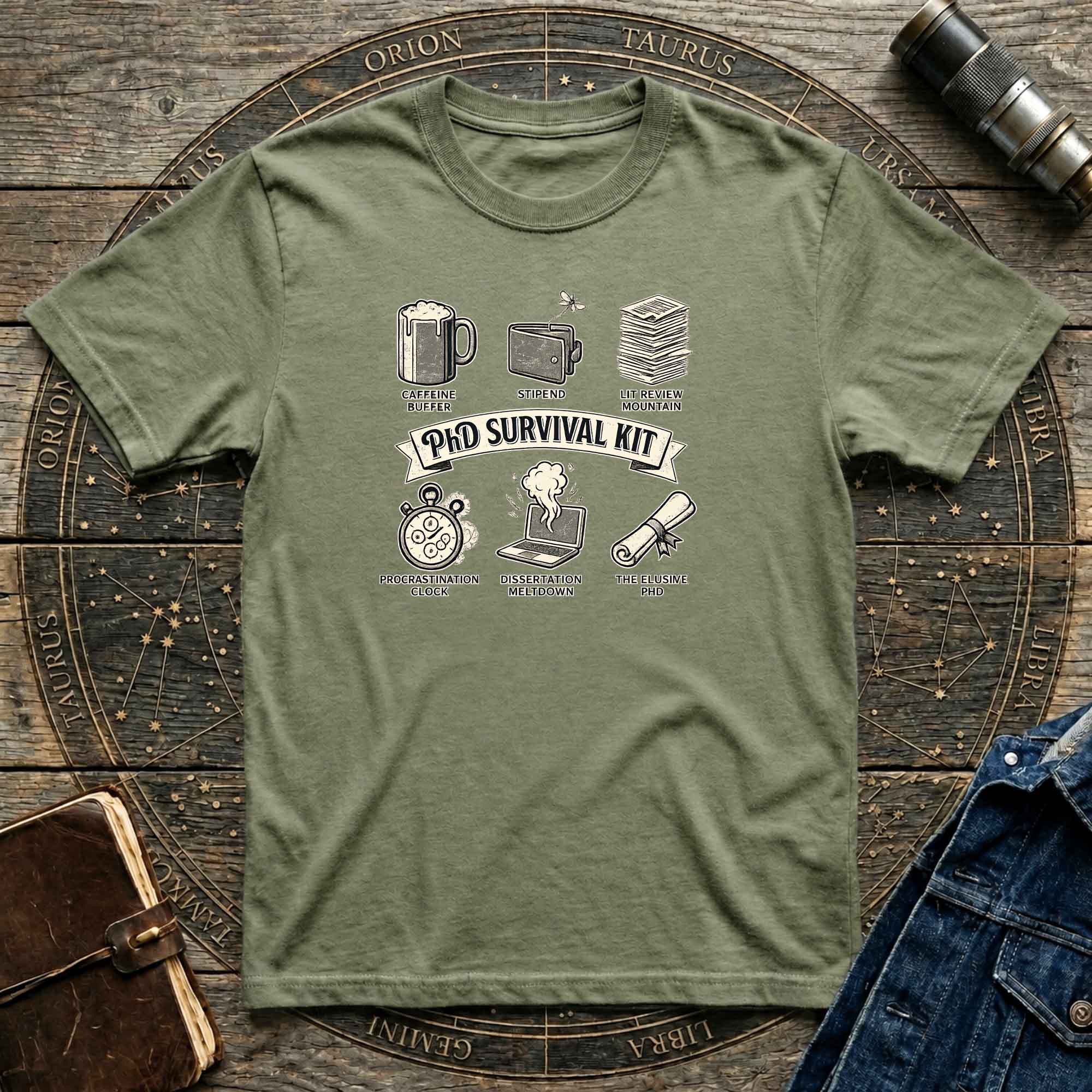PhD Survival Kit T‑Shirt