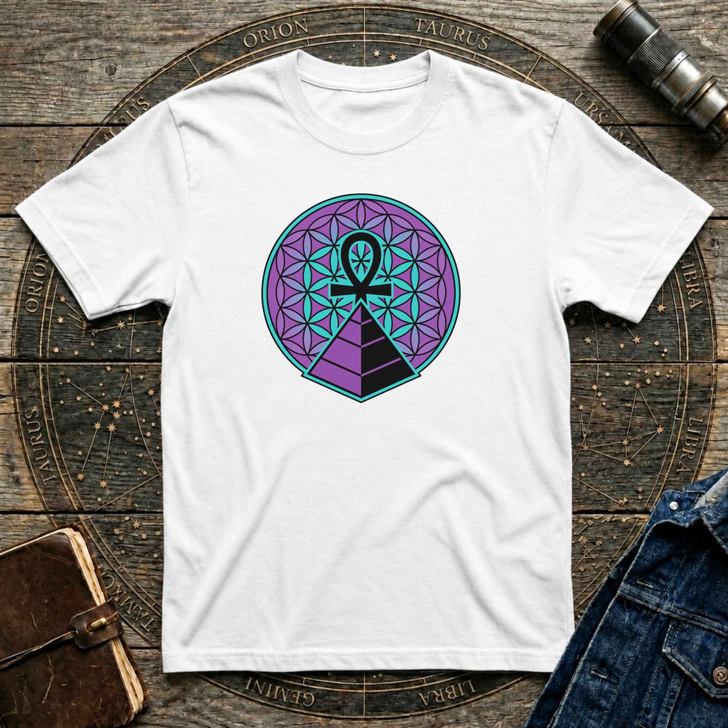 Sacred geometry Ankh tee