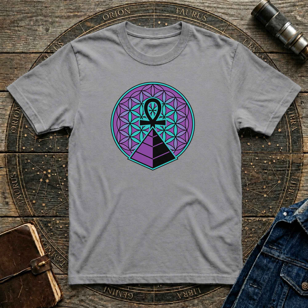 Sacred geometry Ankh tee
