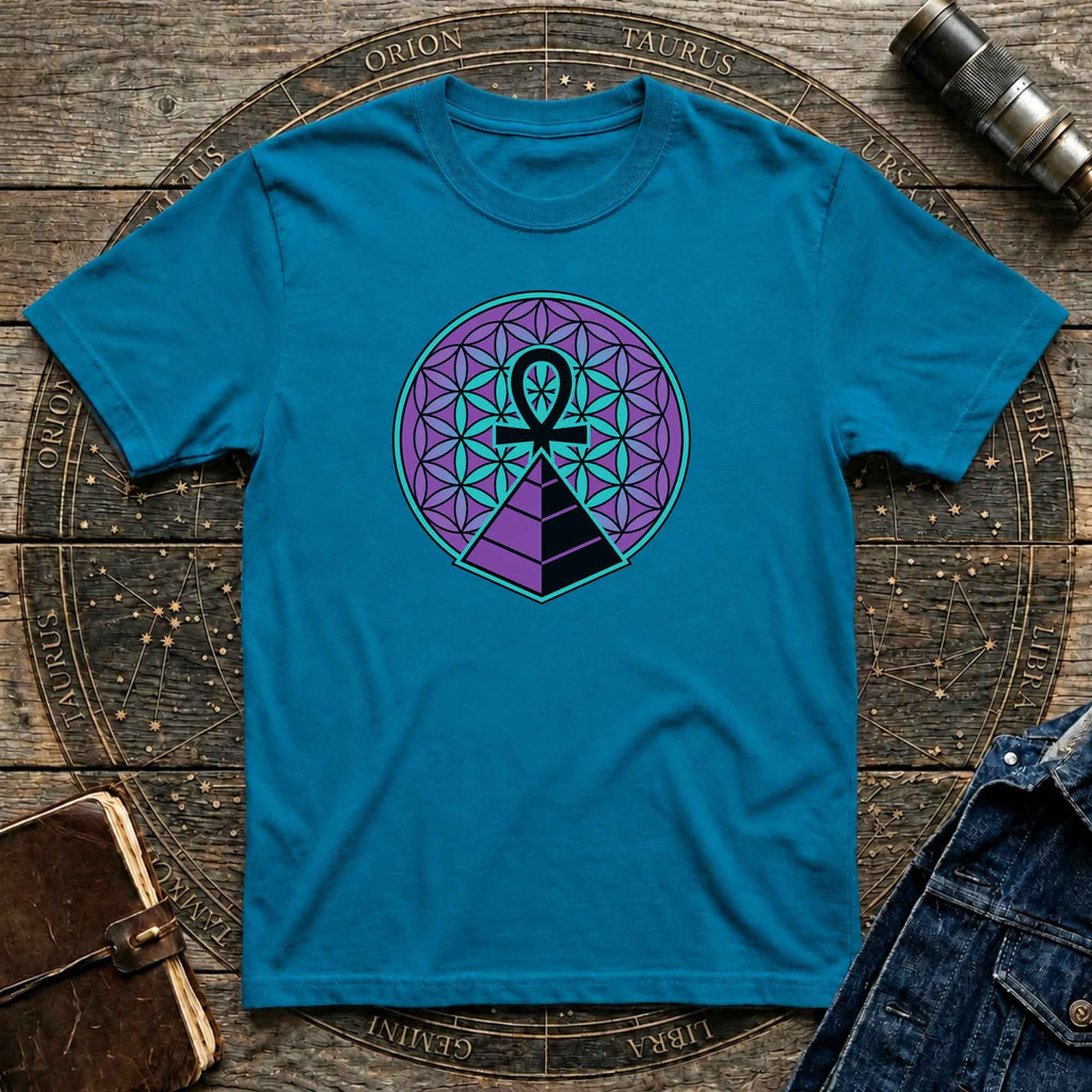 Sacred geometry Ankh tee