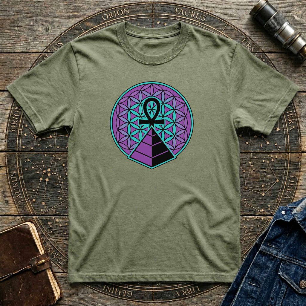 Sacred geometry Ankh tee