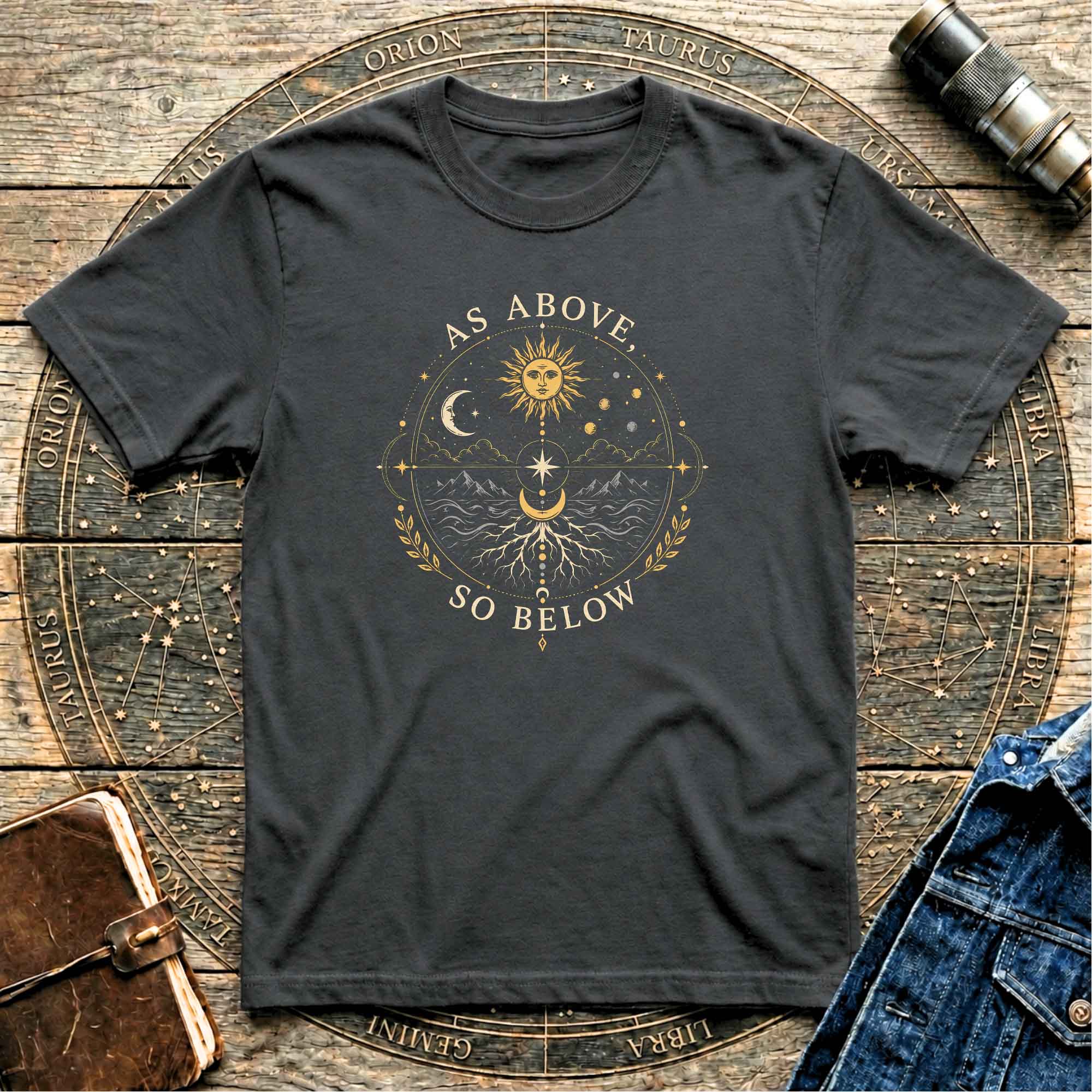 As Above So Below Cosmic T-Shirt