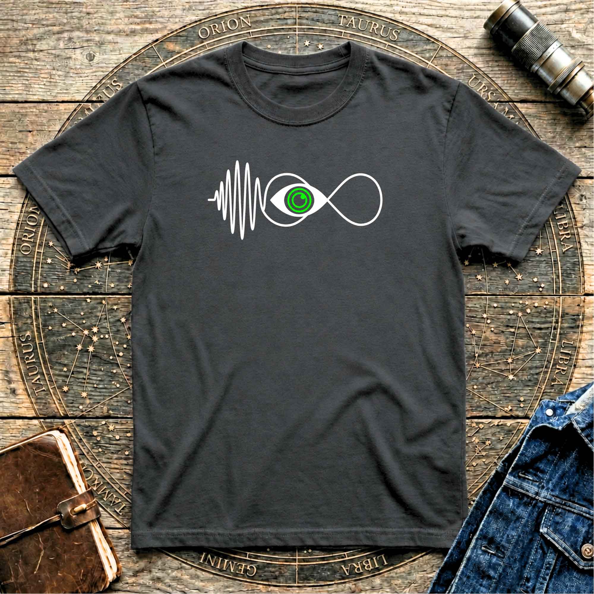 Infinite wave Black T-shirt
