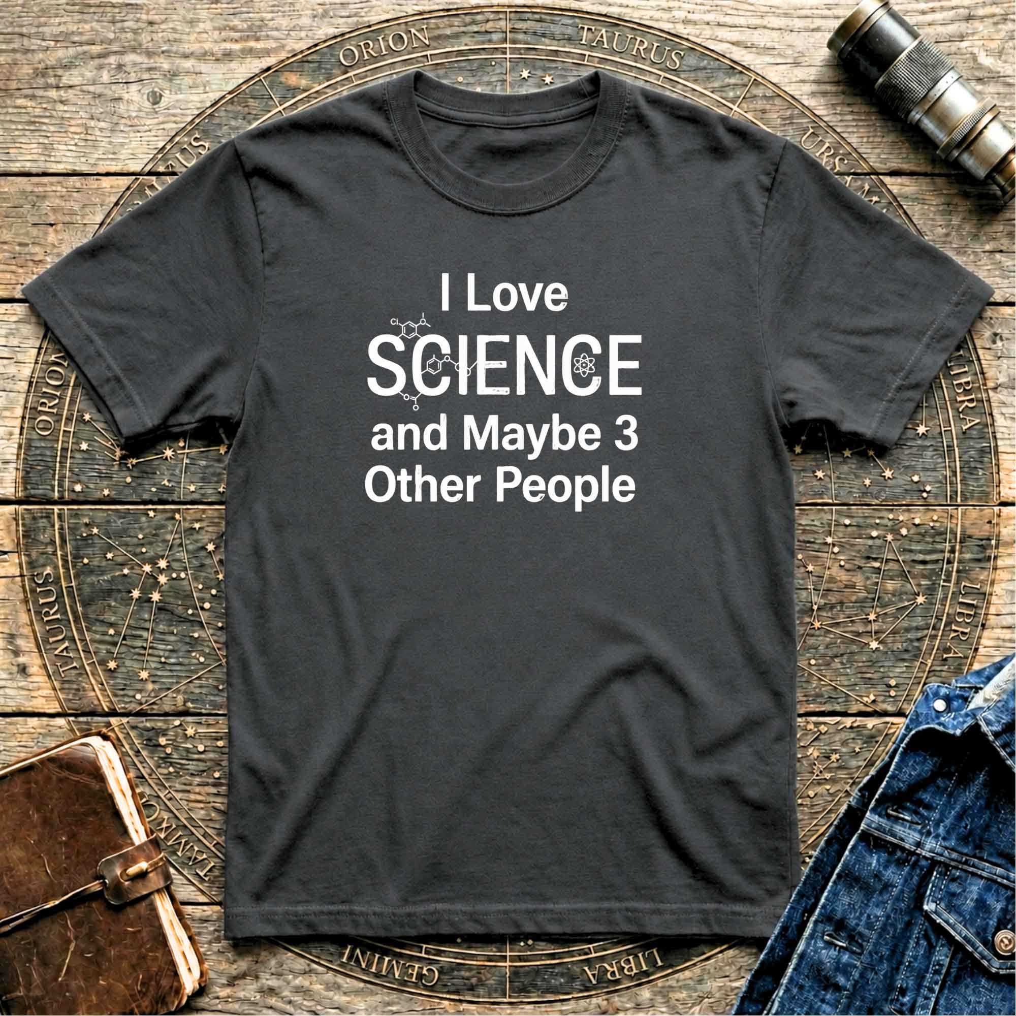 I love Science Black T-Shirt