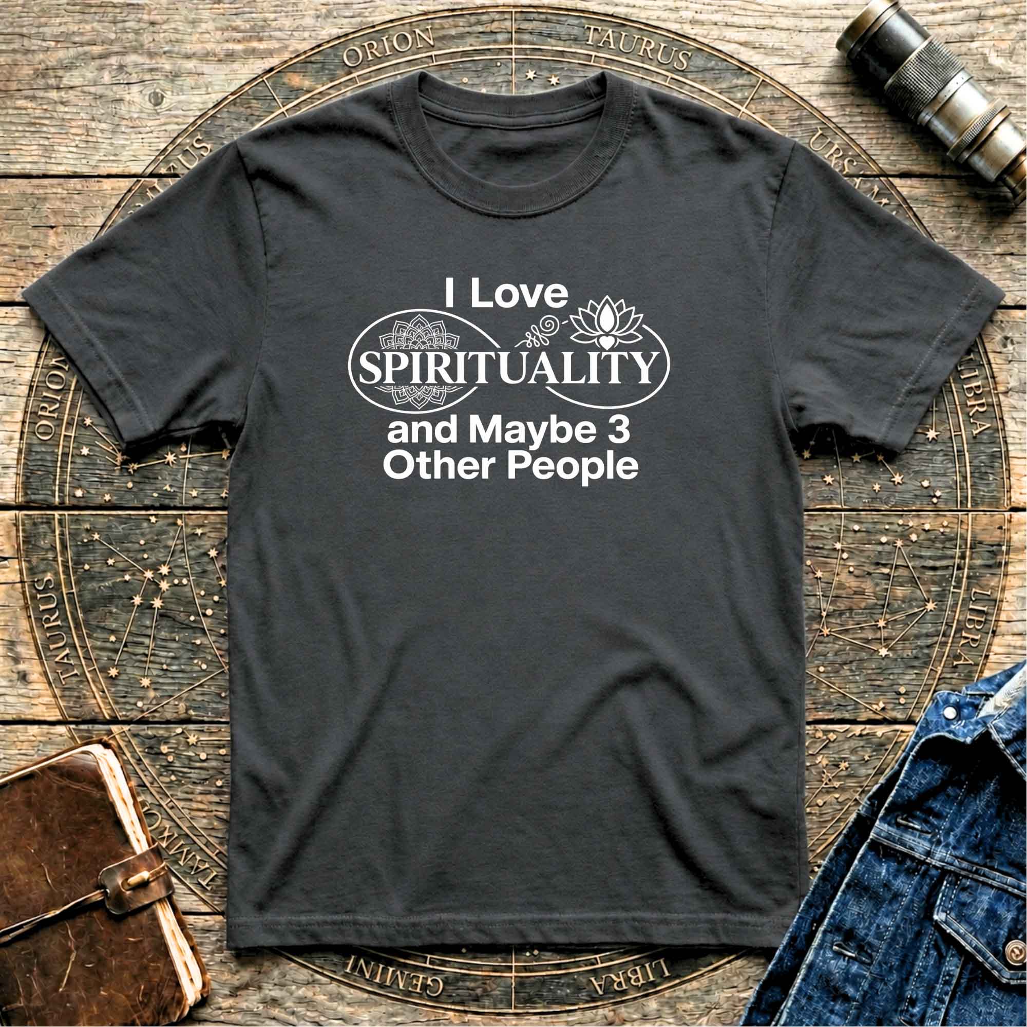 I love Spirituality Black T-Shirt