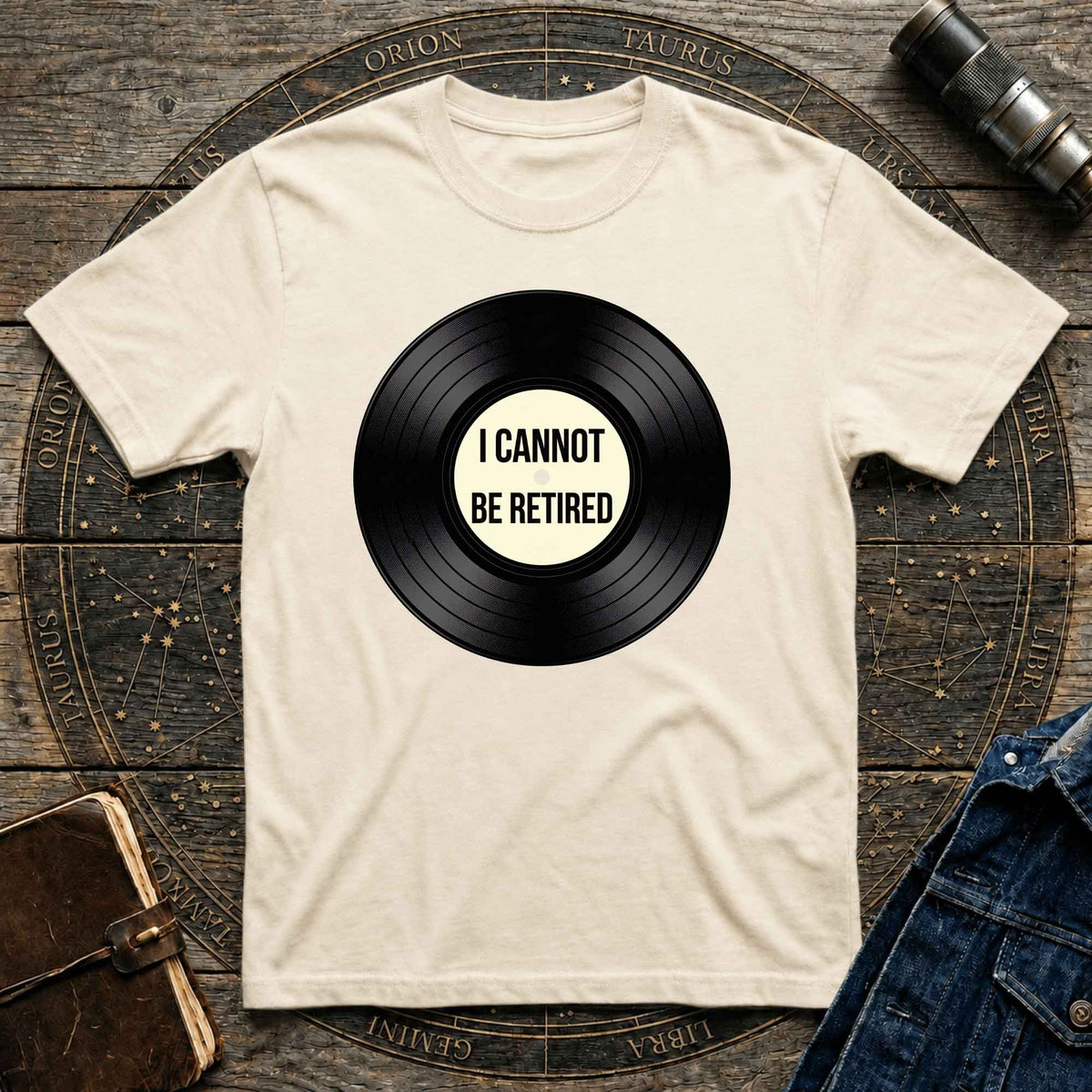 Vinyl Cannot Retire T-shirt