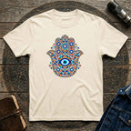 Mediterranean Mosaic Work Hamsa T-shirt