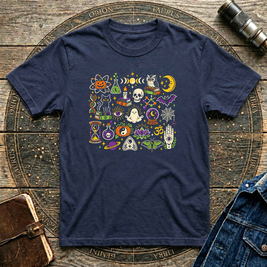 Mystic Symbols Halloween Graphic T-Shirt