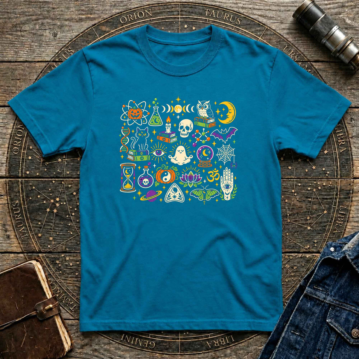 Mystic Symbols Halloween Graphic T-Shirt