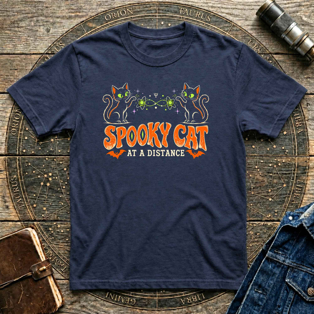 Halloween T-Shirt Vintage Spooky Cat